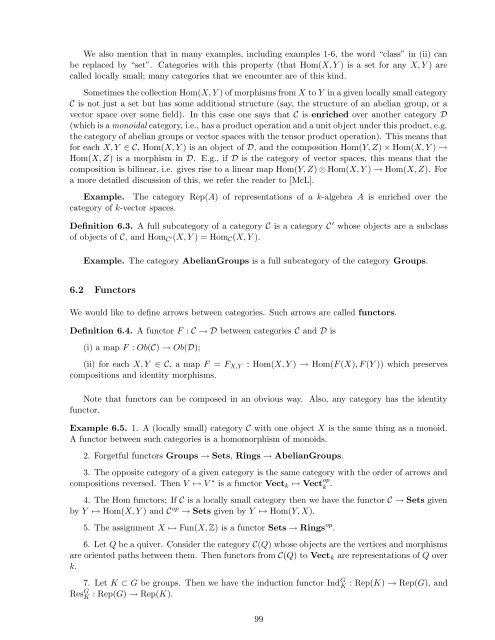 Lecture notes for Introduction to Representation Theory