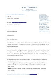 Brief von Rechtsanwalt Dr. Boxberg an Dr. Klaus