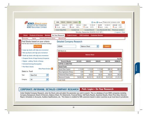 Demo Book on Online Investing - ICICI Direct