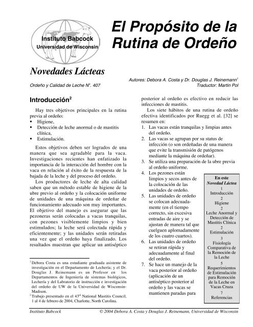 El PropÃƒÂ³sito de la Rutina de OrdeÃƒÂ±o - Babcock Institute - University ...