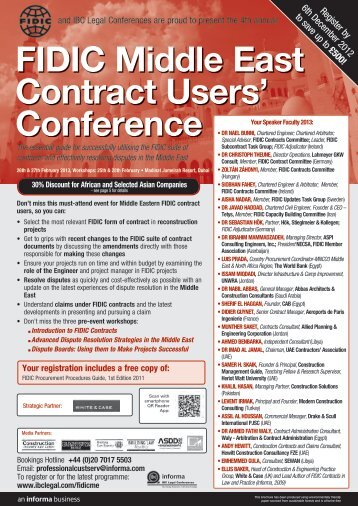 FIDIC Middle East Contract Users' Conference