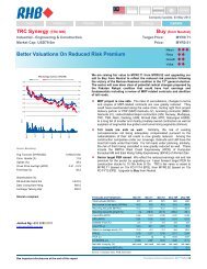 TRC Synergy (TRC MK) Better Valuations On Reduced Risk Premium