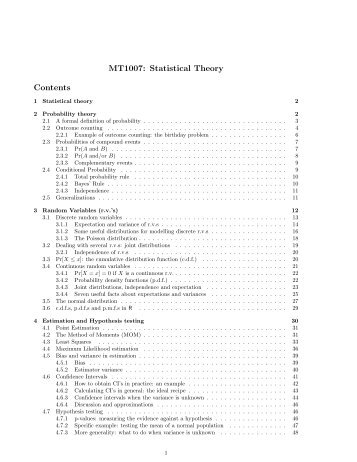 Theory of statistics