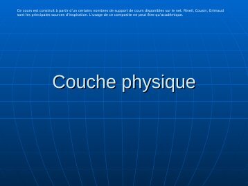 Couche physique - FIL