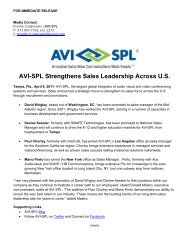 AVI-SPL Strengthens Sales Leadership Across U.S.