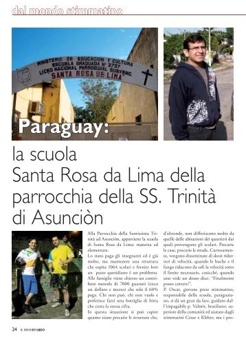 Paraguay: la scuola Santa Rosa da Lima della ... - Stimmatini