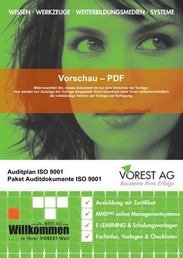 Auditplan ISO 9001 - Vorest AG