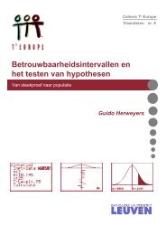 Betrouwbaarheidsintervallen en het testen van hypothesen