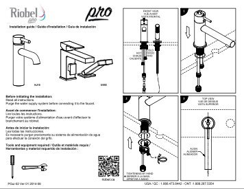 Installation guide for Kubik and Njoy bath faucet Guide d ... - Riobel