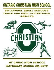 2010 Ontario Christian Small Schools Track and Field Invitational ...