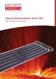 Vakuum-Röhrenkollektor Xinox® DF6 Die ... - Helvetic Energy GmbH