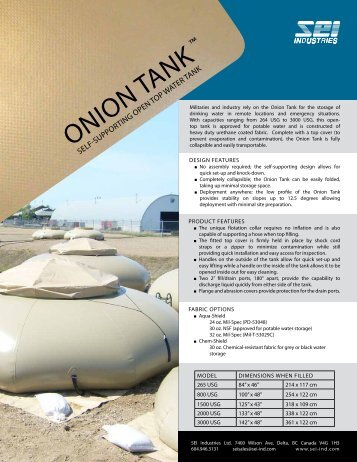 onion Tank - SEI Industries Ltd.