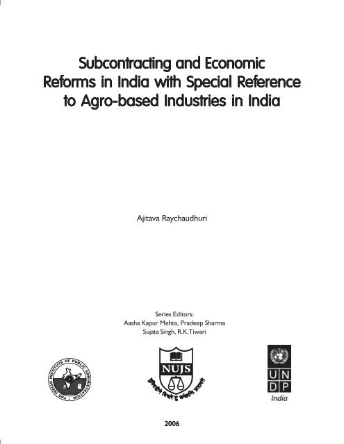 Subcontracting and Economic - Indian Institute of Public Administration