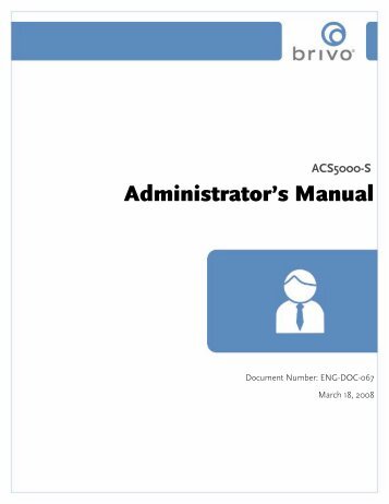 ACS5000-S Administrator's Manual - Brivo Systems