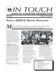 OCT 02 - (AMTA) - Illinois Chapter