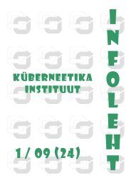 1(24): 28. juuni 2009 - TTÃ KÃ¼berneetika Instituut