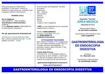 gastroenterologia ed endoscopia digestiva - AUSL12 di Viareggio