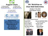 2de Workshop on Chest Wall Deformities - SociÃ©tÃ© FranÃ§aise de ...