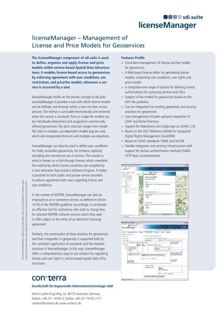 license.manager - con terra GmbH
