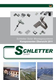 Schletter Solar Montagesysteme Komponenten ... - bmd GmbH