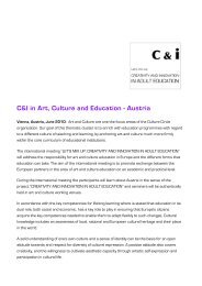 C&I in Art, Culture and Education - Austria