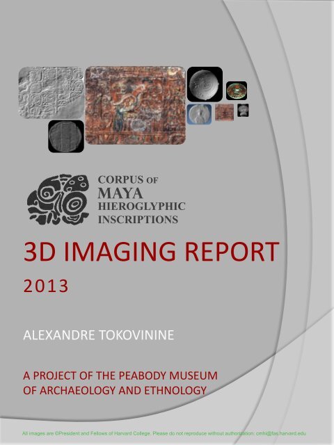 3D IMAGING REPORT - Peabody Museum - Harvard University