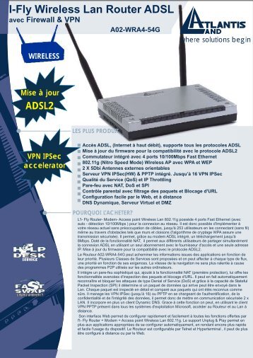 I-Fly Wireless Lan Router ADSL - Atlantis Land