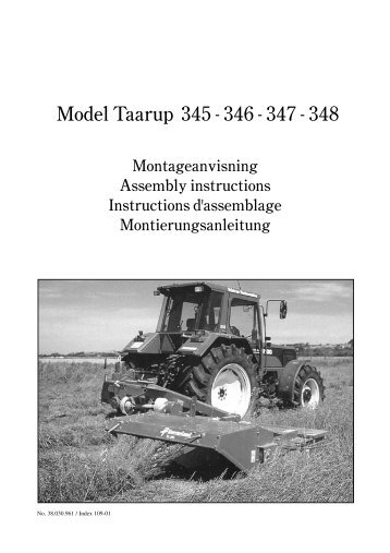 Model Taarup 345 - 346 - 347 - 348 - Hjallerup Maskinforretning A/S
