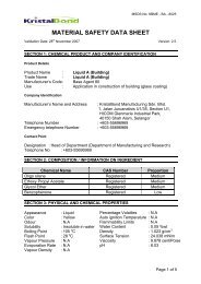 MATERIAL SAFETY DATA SHEET - SandS International