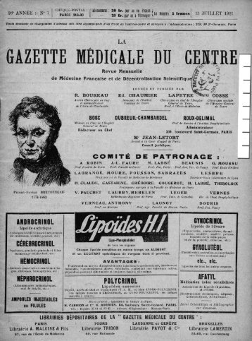 La Gazette mÃ©dicale du Centre