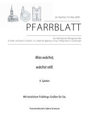 PFARRBLATT - Seelsorgeeinheit Karlsruhe- Durlach