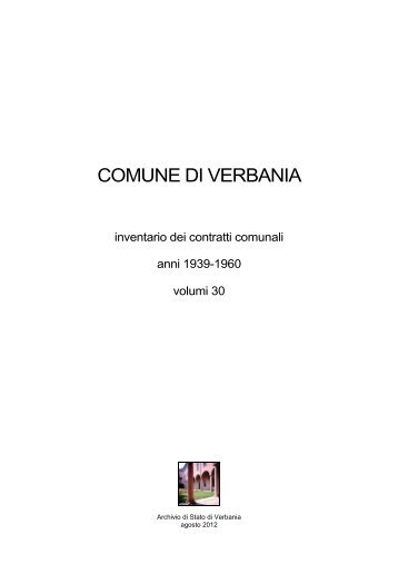 COMUNE DI VERBANIA - Istituto Centrale per gli Archivi