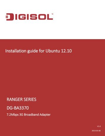 DG-BA3370-Ubuntu Installation Guide - Digisol.com