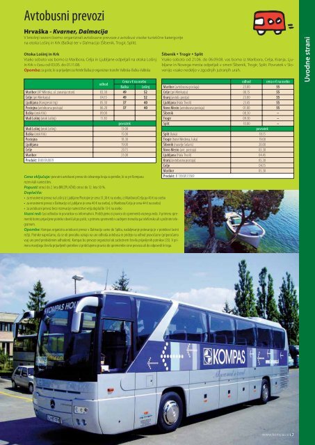 Avtobusni prevozi - Kompas