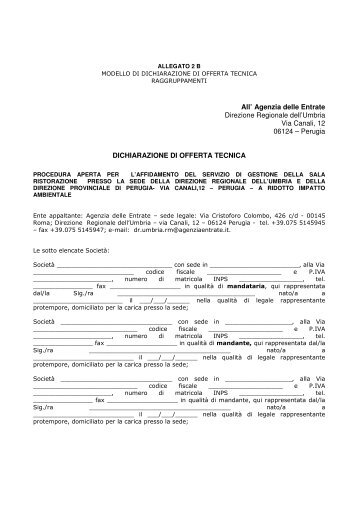 Allegato 2 B - Direzione regionale Umbria - Agenzia delle Entrate
