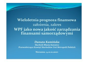 Wieloletnia Prognoza Finansowa Danuta KamiÅska