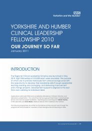 NHS YH Clinical lead Fellowship biog 1.2 - Centre for Innovation in ...