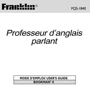 Professeur d'anglais parlant - Franklin Electronic Publishers