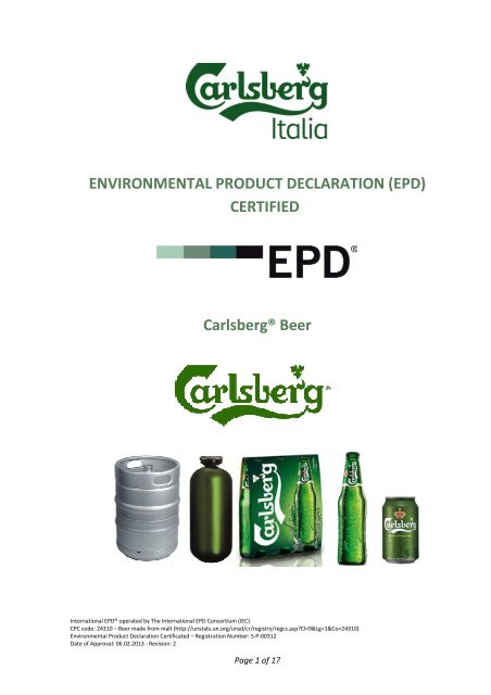 EPDs), Carlsberg