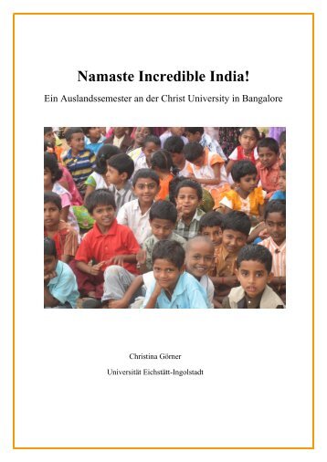 Studium an der Christ University Bangalore - bayerisch-indisches ...