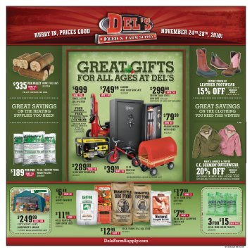 15% off regular - Del's - Feed And Farm Supply