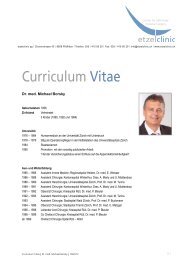 Curriculum Vitae - in der etzelclinic