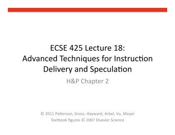 Lecture 18, Advanced Techniques for Instruction Delivery and ...