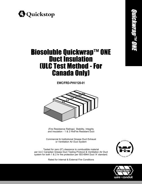Quickwrap ONE Installation Guide - Unifrax