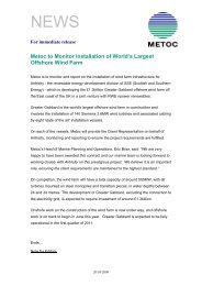 Metoc to Monitor Installation of World's Largest ... - Metoc.co.uk