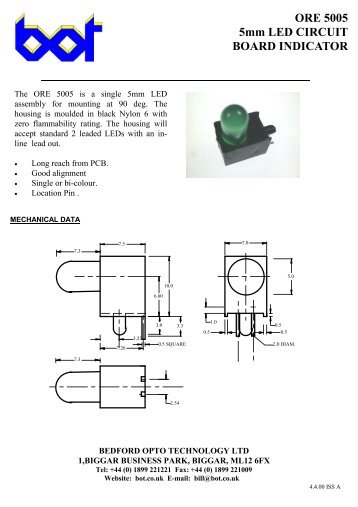 ORE 5005 5mm LED CIRCUIT BOARD INDICATOR - Euro - Impex