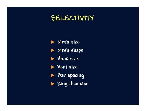 Fish Behavior & Gear Selectivity - Rhode Island Sea Grant ...