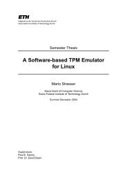Semester-Thesis: TPM-Emulator for Linux - Information Security