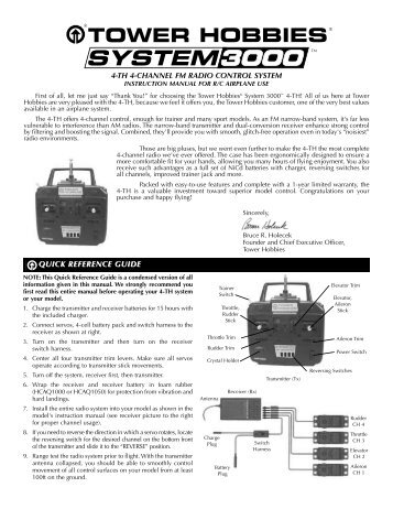 4-th 4-channel fm radio control system quick ... - Tower Hobbies