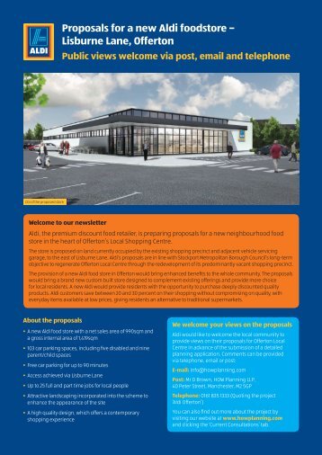 Proposals for a new Aldi foodstore – Lisburne Lane ... - How Planning